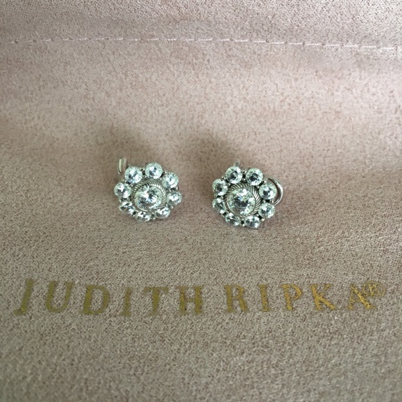 Authentic Judith Ripka Sterling Silver Earrings - Picture 4 of 7